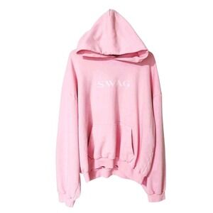Justin Bieber Official Coachella 2026 PINK Large Swag Hoodie SKYLRK  AUTHENTIC